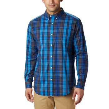 Columbia Muške Košulje - Rapid Rivers II Long Sleeve Nebeskoplave Plave Visebojne | HWDU-58421